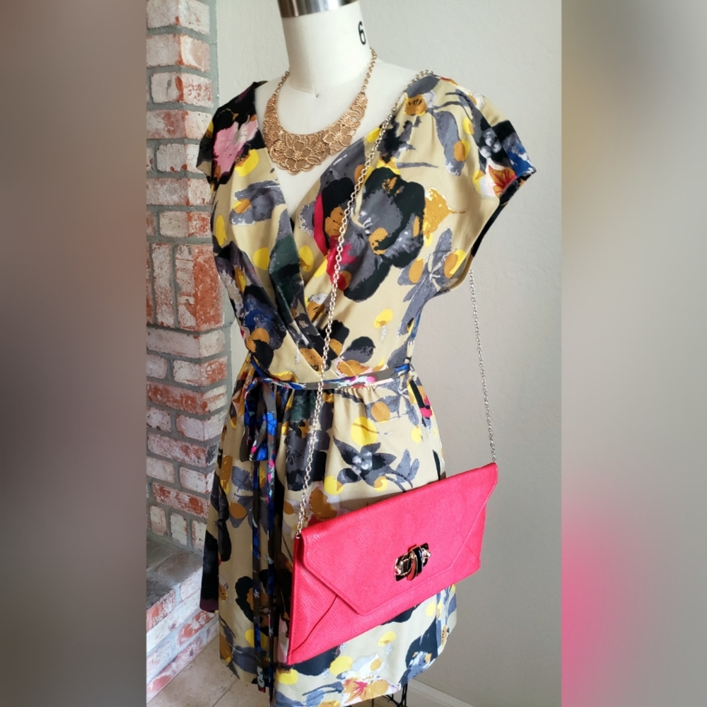 Large Vegan Leather Snakeskin Envelope clutch